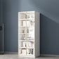 Modern Engineered Wood Bookshelf Standard Closed Back Vertical Bookcase with Doors