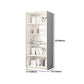 Modern Engineered Wood Bookshelf Standard Closed Back Vertical Bookcase with Doors