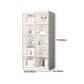 Modern Engineered Wood Bookshelf Standard Closed Back Vertical Bookcase with Doors