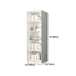Modern Engineered Wood Bookshelf Standard Closed Back Vertical Bookcase with Doors