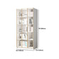 Modern Engineered Wood Bookshelf Standard Closed Back Vertical Bookcase with Doors