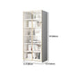Modern Engineered Wood Bookshelf Standard Closed Back Vertical Bookcase with Doors