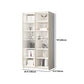 Modern Engineered Wood Bookshelf Standard Closed Back Vertical Bookcase with Doors