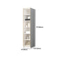 Modern Engineered Wood Bookshelf Standard Closed Back Vertical Bookcase with Doors