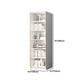 Modern Engineered Wood Bookshelf Standard Closed Back Vertical Bookcase with Doors
