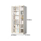 Modern Engineered Wood Bookshelf Standard Closed Back Vertical Bookcase with Doors