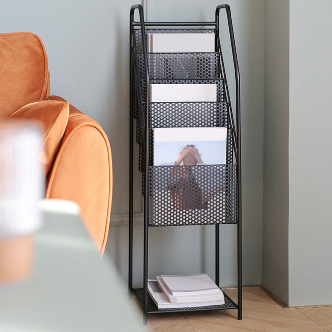 Modern metalen boekenplank geometrische gesloten achterste verticale boekenkast in branden