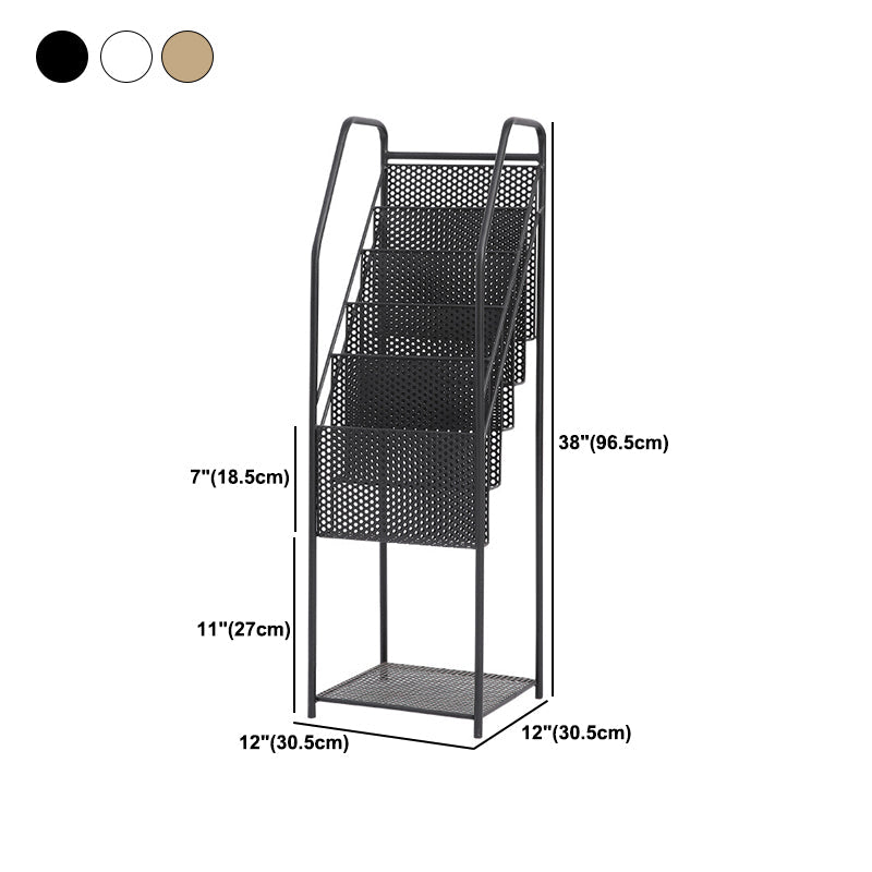 Modern metalen boekenplank geometrische gesloten achterste verticale boekenkast in branden