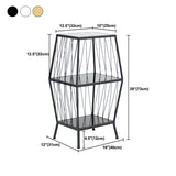 Modern Metal Bookshelf Geometric Vertical Closed Back Bookcase