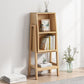 Modern Ladder Book Case 11" W Vertical Engineered Wood Open Bookcase for Home