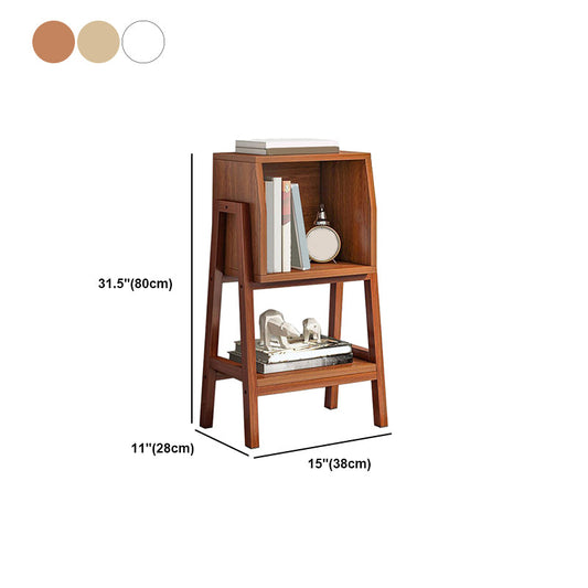 Modern Ladder Book Case 11 "W Bookcase de madera de ingeniería vertical abierta para el hogar