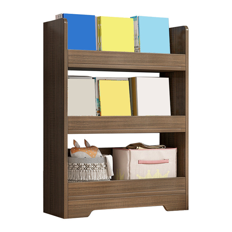 Libreria moderna in legno ingegnerizzato libreria verticale standard in bruncio