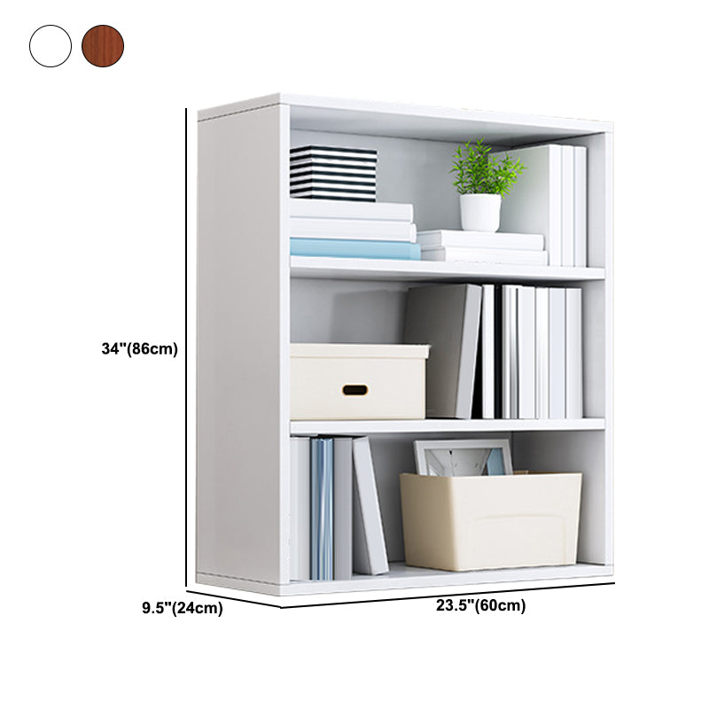 Libreria moderna in legno ingegnerizzato libreria verticale standard in bruncio