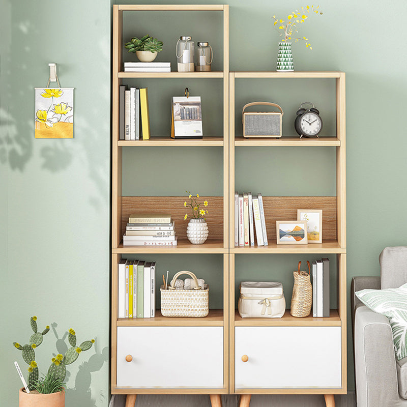 Engineered Wood Standard Bookshelf Matte Finish Shelf Bookcase with Doors Clearhalo 'Bookcases' 'furn' 'furn_bookcases' 'Furniture' 'Office Furniture' 5902438