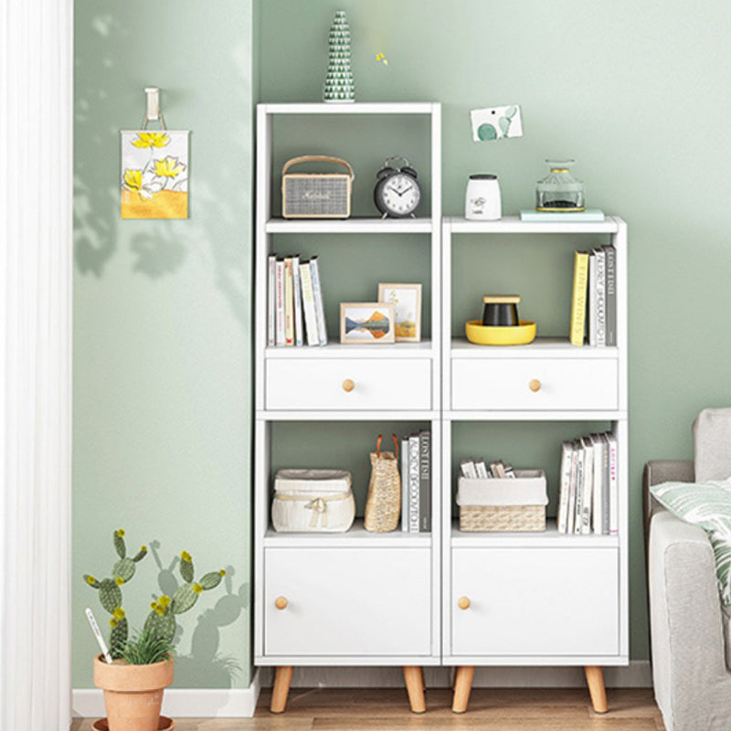 Engineered Wood Standard Bookshelf Matte Finish Shelf Bookcase with Doors Clearhalo 'Bookcases' 'furn' 'furn_bookcases' 'Furniture' 'Office Furniture' 5902454