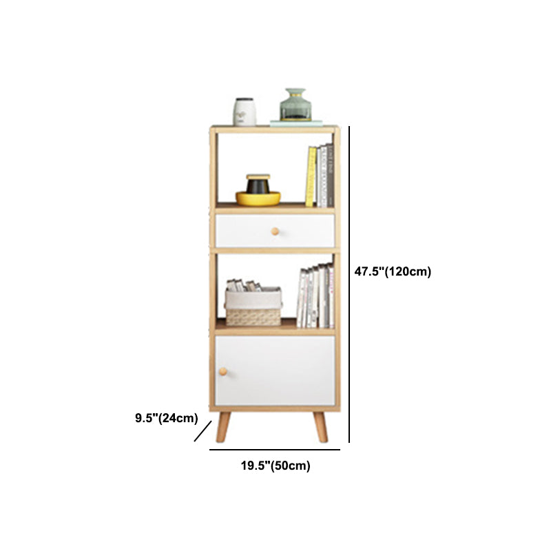 Engineered Wood Standard Bookshelf Matte Finish Shelf Bookcase with Doors Clearhalo 'Bookcases' 'furn' 'furn_bookcases' 'Furniture' 'Office Furniture' 5902476
