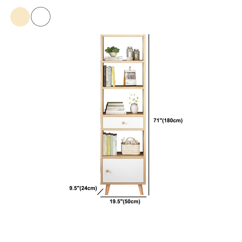 Engineered Wood Standard Bookshelf Matte Finish Shelf Bookcase with Doors Clearhalo 'Bookcases' 'furn' 'furn_bookcases' 'Furniture' 'Office Furniture' 5902478