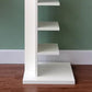Contemporary Vertical Wooden Book Shelf Closed Back Home Shelf Bookcase