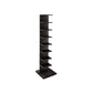 Contemporary Vertical Wooden Book Shelf Closed Back Home Shelf Bookcase