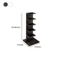 Contemporary Vertical Wooden Book Shelf Closed Back Home Shelf Bookcase