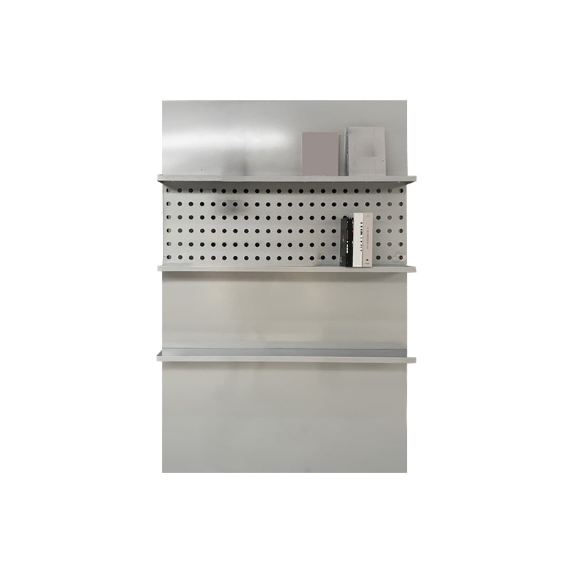 3 estanterías de estantería de metal en estantería incluye estantería en blanco y plata