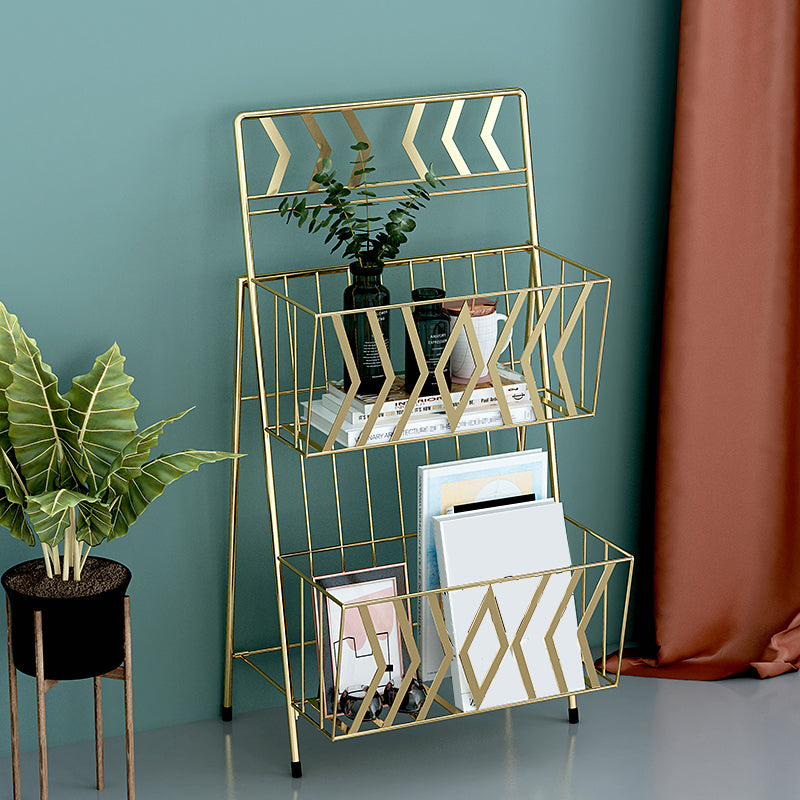 Metal 2 estante estante de libros 13.4 "w estante de libro moderno cerrado vertical