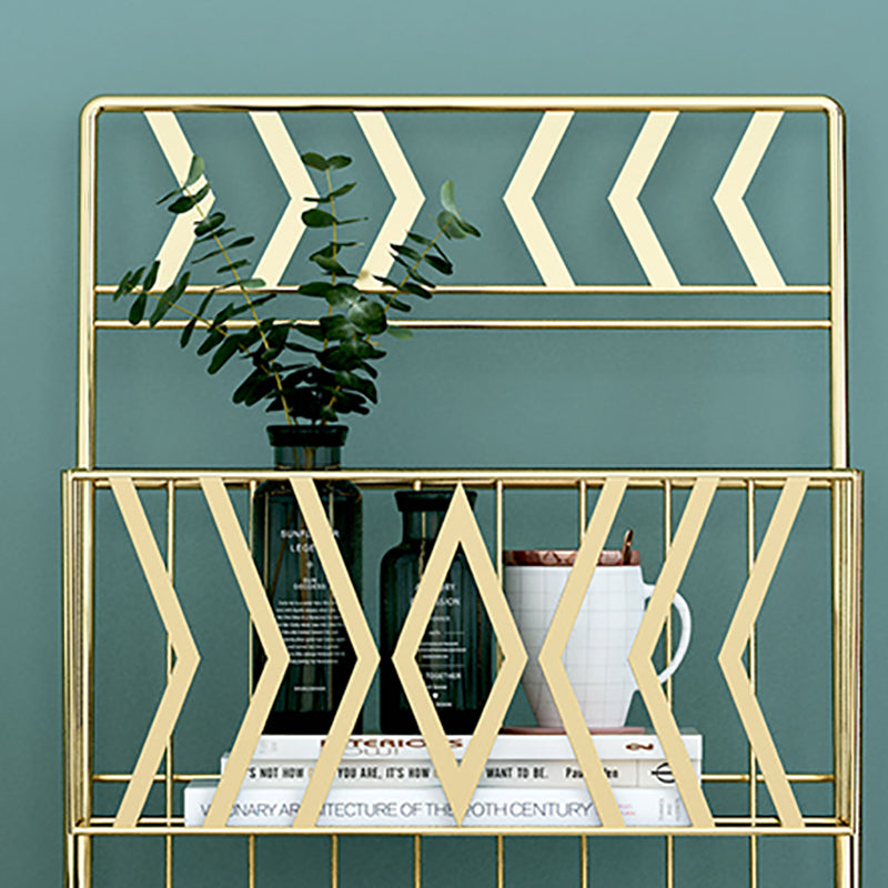 Metal 2 estante estante de libros 13.4 "w estante de libro moderno cerrado vertical