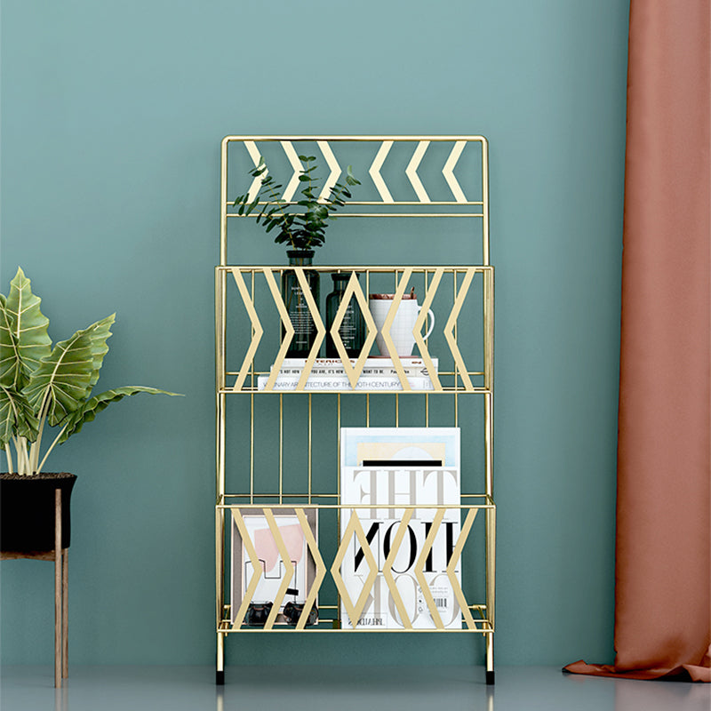Metal 2 estante estante de libros 13.4 "w estante de libro moderno cerrado vertical