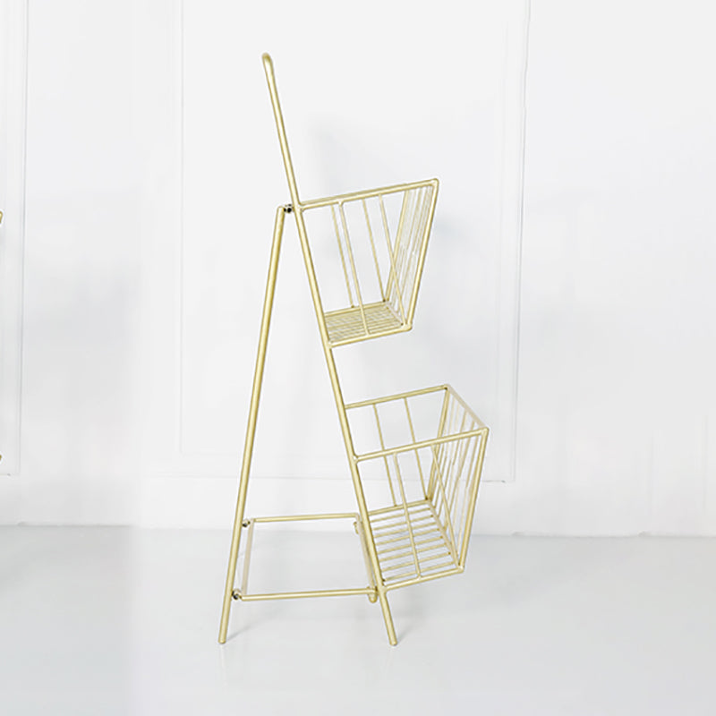 Metal 2 estante estante de libros 13.4 "w estante de libro moderno cerrado vertical