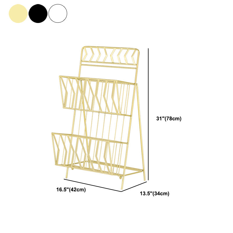 Metal 2 estante estante de libros 13.4 "w estante de libro moderno cerrado vertical