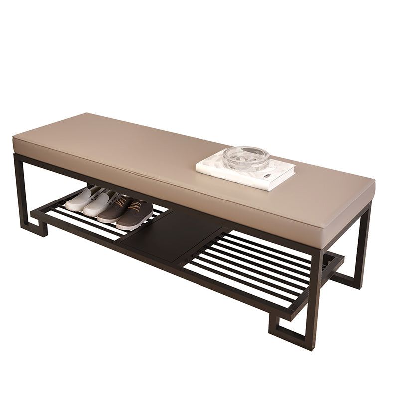 Modern Solid Color Bench Upholstered Entryway Bench with Storage Clearhalo 'Benches' 'Chairs & Seating' 'furn' 'furn_benches' 'Furniture' 'Living Room Furniture' 5902570
