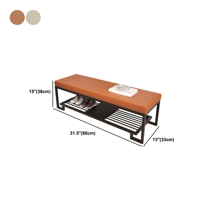 Modern Solid Color Bench Upholstered Entryway Bench with Storage Clearhalo 'Benches' 'Chairs & Seating' 'furn' 'furn_benches' 'Furniture' 'Living Room Furniture' 5902580