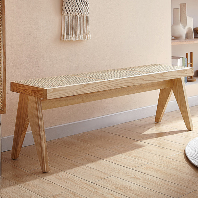 15 Inch Wide Modern Entryway Bench Wood Seating Bench with Legs Natural Clearhalo 'Benches' 'Chairs & Seating' 'furn' 'furn_benches' 'Furniture' 'Living Room Furniture' 5902616