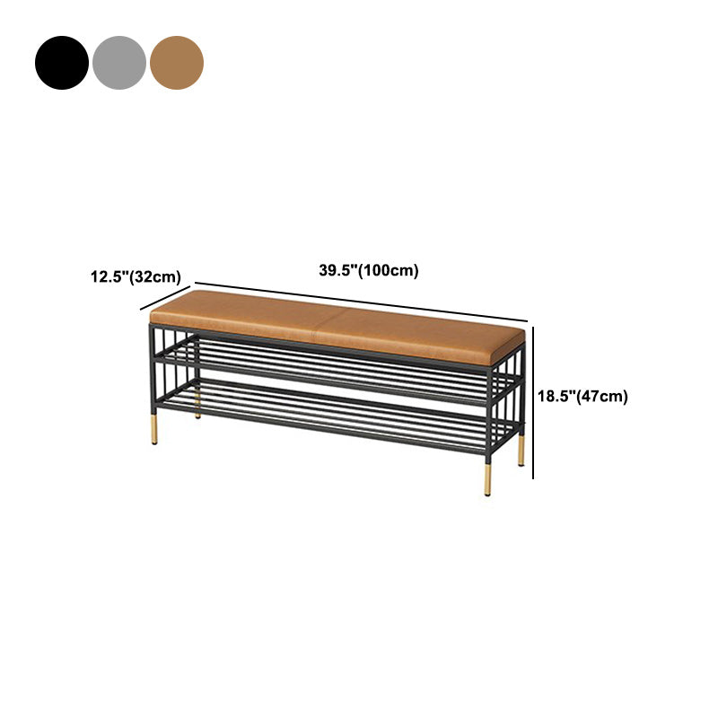12.6"W Upholstered with Storage Bench Solid Color Bench with Legs Clearhalo 'Benches' 'Chairs & Seating' 'furn' 'furn_benches' 'Furniture' 'Living Room Furniture' 5902640