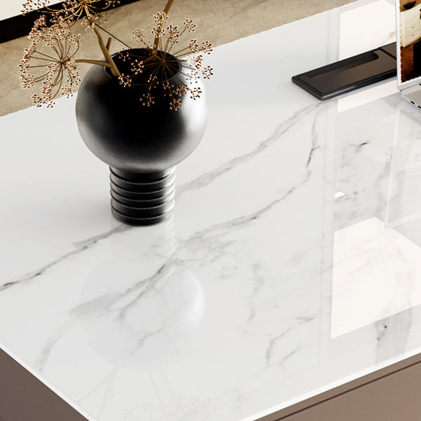 Scrivania della gestione della gestione dei cavi con cassetti da scrivania da scrivania per casa