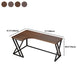 Metal and Wood Corner Writing Desk Industrial Brown Office Office Desk With Bookshelf