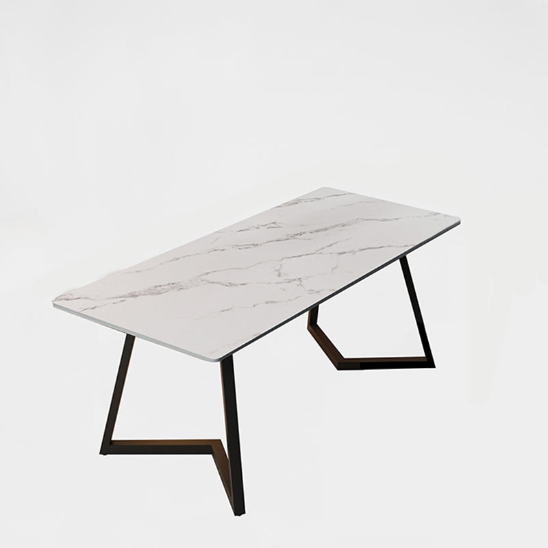 Scrivania rettangolare grigia/bianca scrivania da letto da letto con gambe metalliche