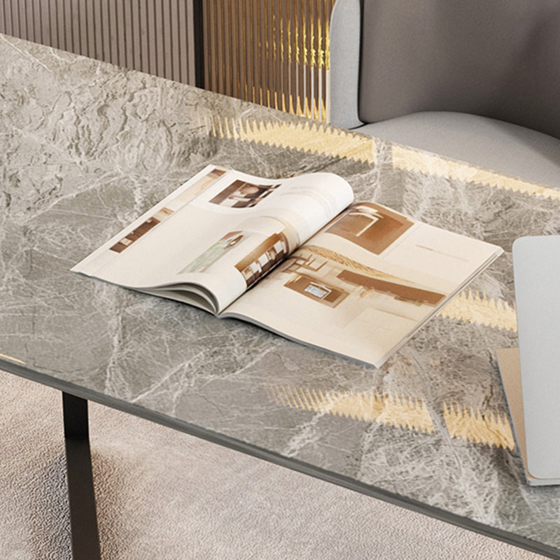 Scrivania rettangolare grigia/bianca scrivania da letto da letto con gambe metalliche