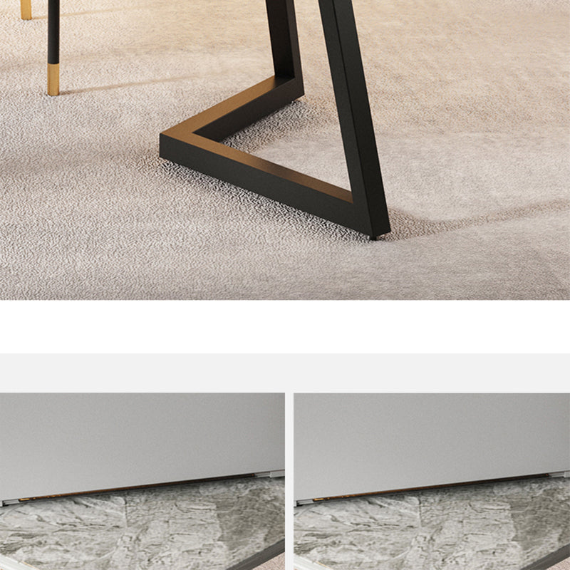 Scrivania rettangolare grigia/bianca scrivania da letto da letto con gambe metalliche