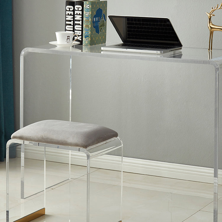 Scrivania di scrittura acrilica contemporanea slitta rettangolare da ufficio per casa