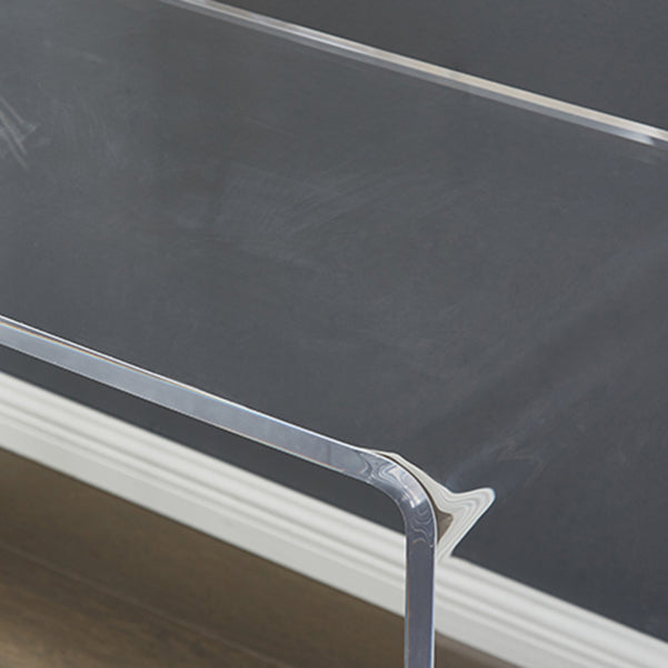 Scrivania di scrittura acrilica contemporanea slitta rettangolare da ufficio per casa