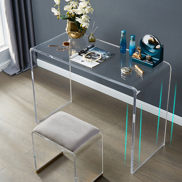 Scrivania di scrittura acrilica contemporanea slitta rettangolare da ufficio per casa