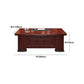 Wooden 2-drawers Office Desk Home or Office Brown Standing Desk
