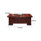 Wooden 2-drawers Office Desk Home or Office Brown Standing Desk