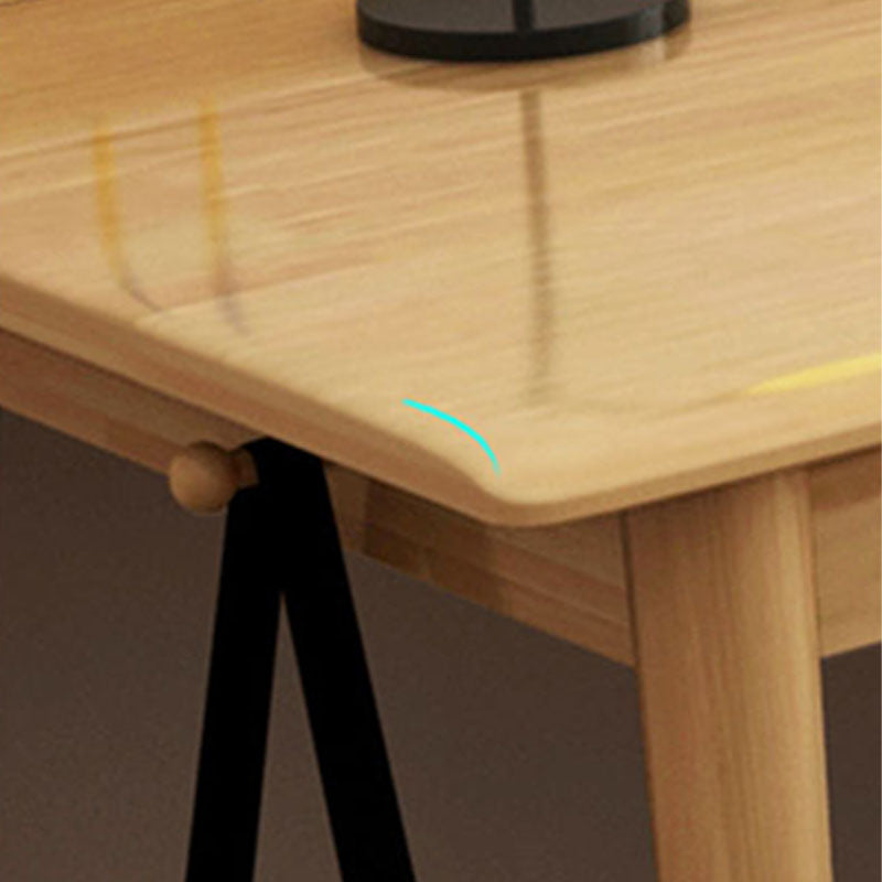 Parsons Modern Rubberwood Office Desk Solid Wood Writing Desk voor huis