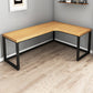 Industrial Solid Wood L-Shape Writing Desk Meeting Desk for Office Clearhalo 'furn' 'furn_office_desk' 'Furniture' 'Office Desks' 'Office Furniture' 'office_desk' 5903028