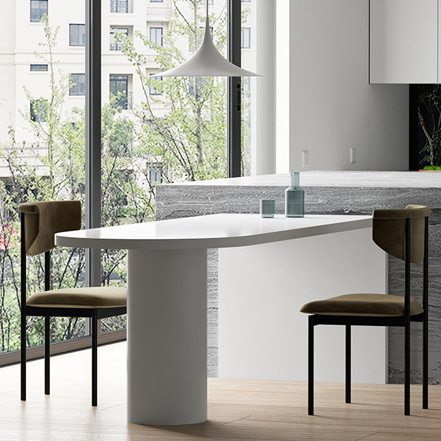 Tavolo da bar in stile moderno da bar in legno massiccio con doppio piedistallo