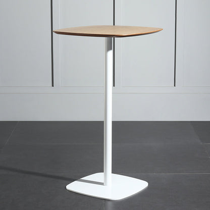 Industrial Square Bar Table 40.5-inch Height Artificial Wood Bistro Table with Pedestal