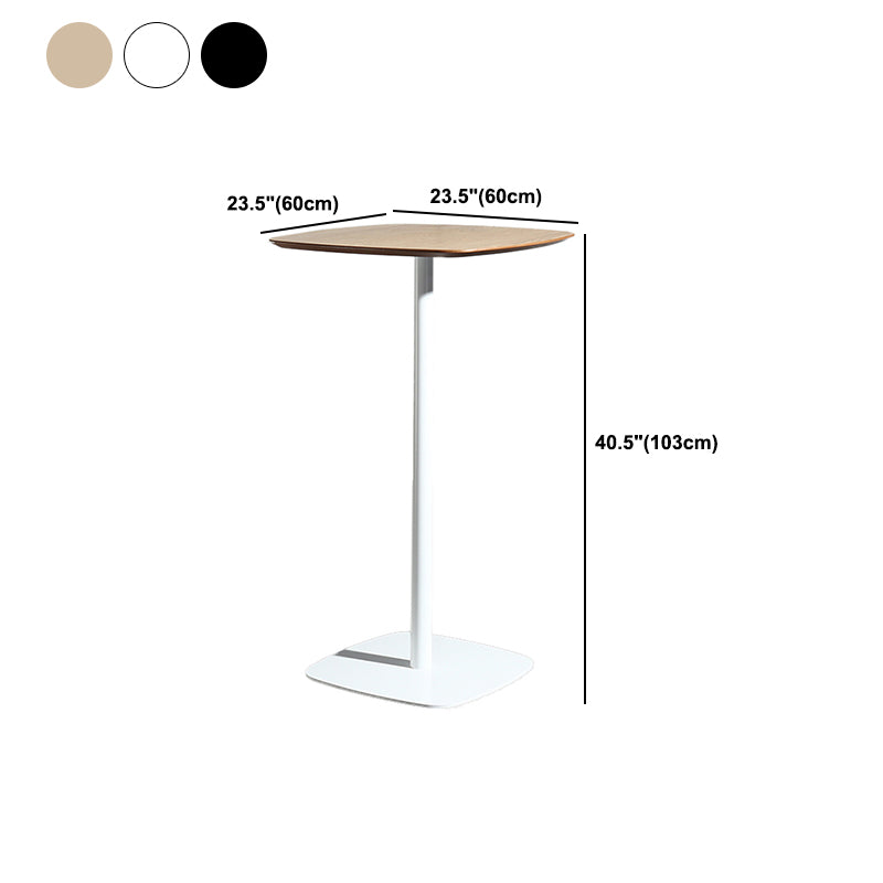 Industrial Square Bar Table 40.5-inch Height Artificial Wood Bistro Table with Pedestal