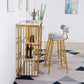 Bar Height Pub Table Glam Style Rectangle Bar Table with Stone Top Clearhalo 'Bar Furniture' 'Bar Tables' 'bar_tables' 'furn' 'furn_bar_tables' 'Furniture' 'Kitchen & Dining Furniture' 5903168